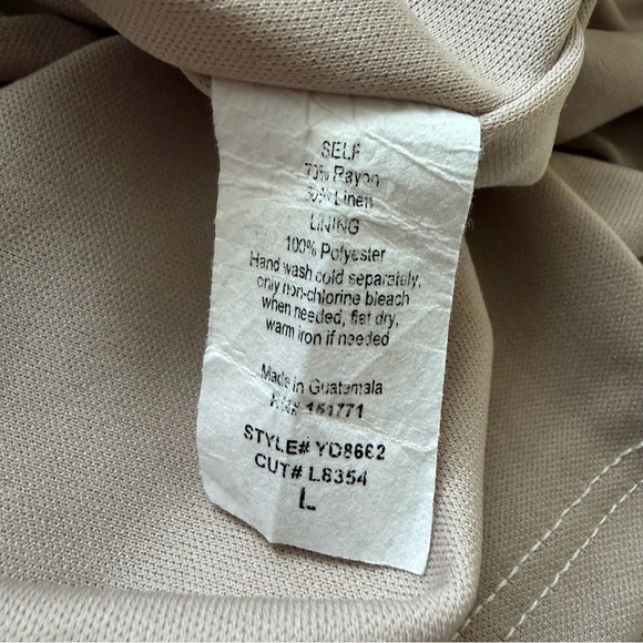 Altar'd State Women's Haven Linen Cocktail Dress Size L Beige Summer Spring Tan - Picture 7 of 7